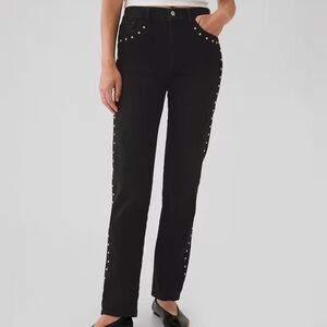 GAP Black Studded Straight Leg Jeans